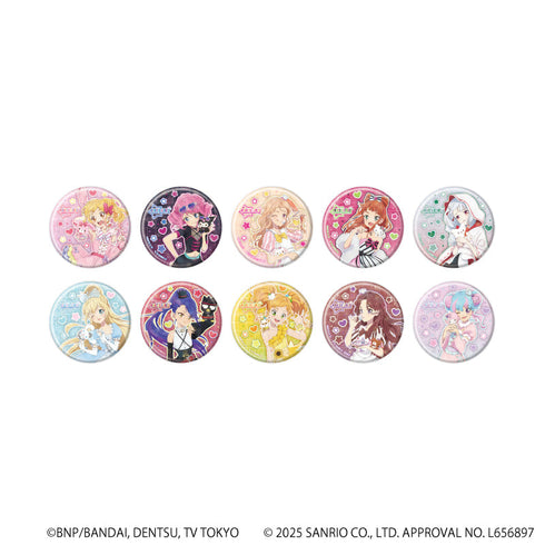 『アイカツスターズ!×サンリオキャラクターズ』ホログラム缶バッジ(57mm)01/BOX(全10種)(コラボイラスト(等身))